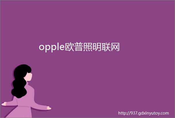 opple欧普照明联网